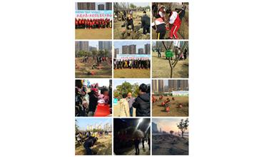 南通分公司與當(dāng)?shù)刂驹刚吖餐瑢?shí)現(xiàn)“同栽一棵樹(shù)，同抹一片綠”的夢(mèng)想